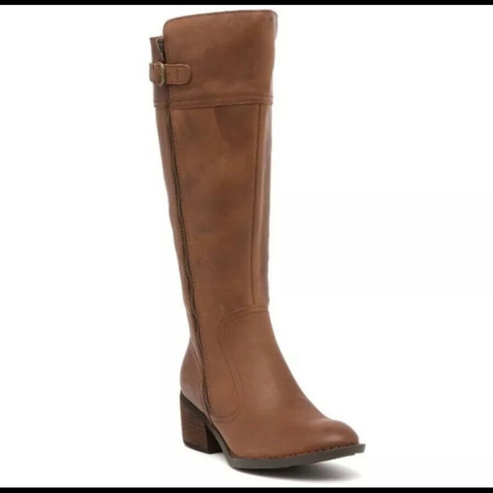 Born Knee High Riding Boots Sz 8.5 Wide Calf